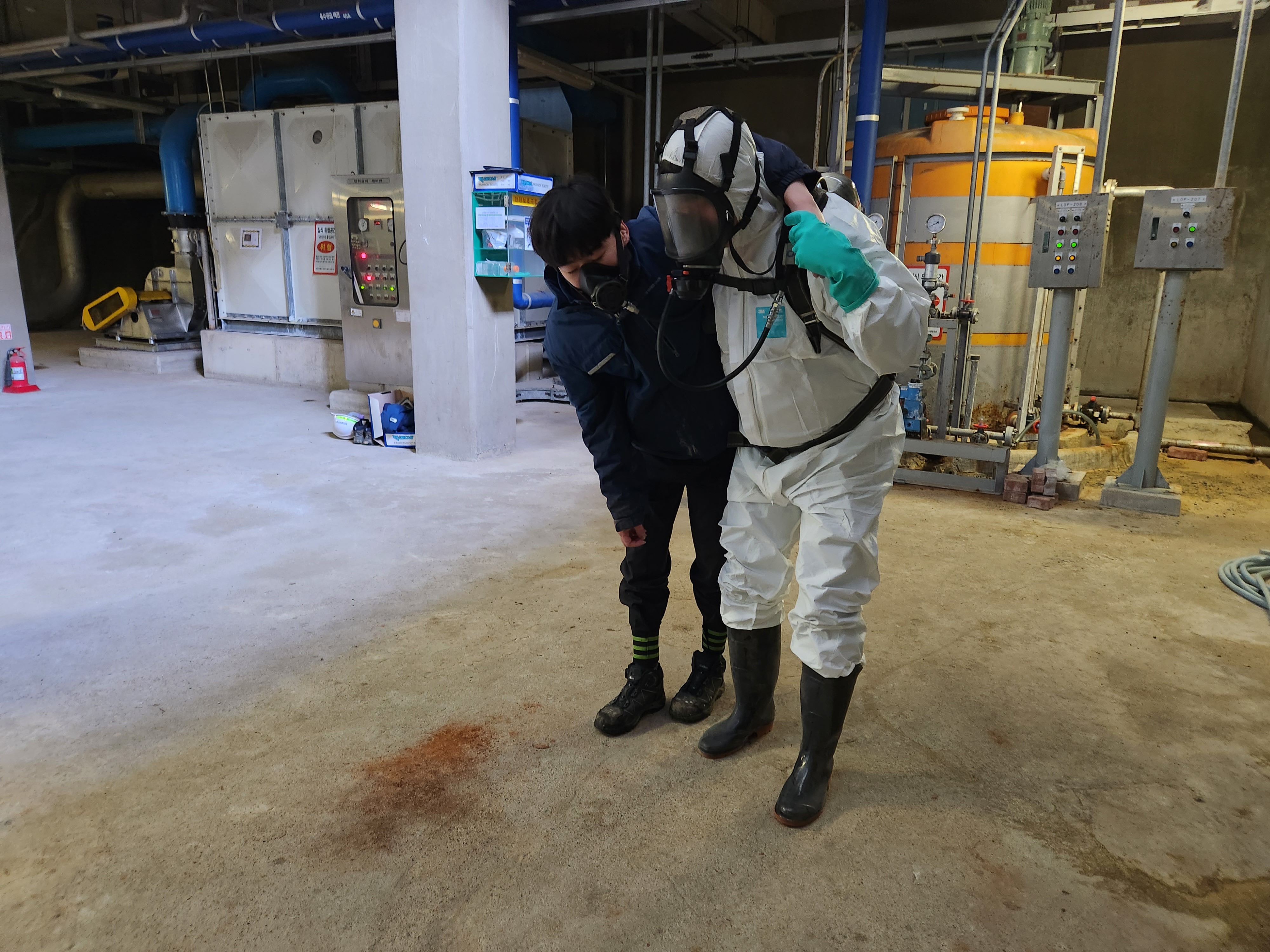 안산시, 대부하수처리장 화학사고 대응 훈련 실시