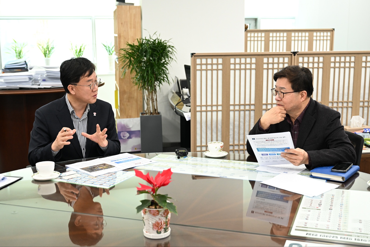 이민근 안산시장, 염태영 부지사 면담 “경제자유구역 지정 협조” 당부