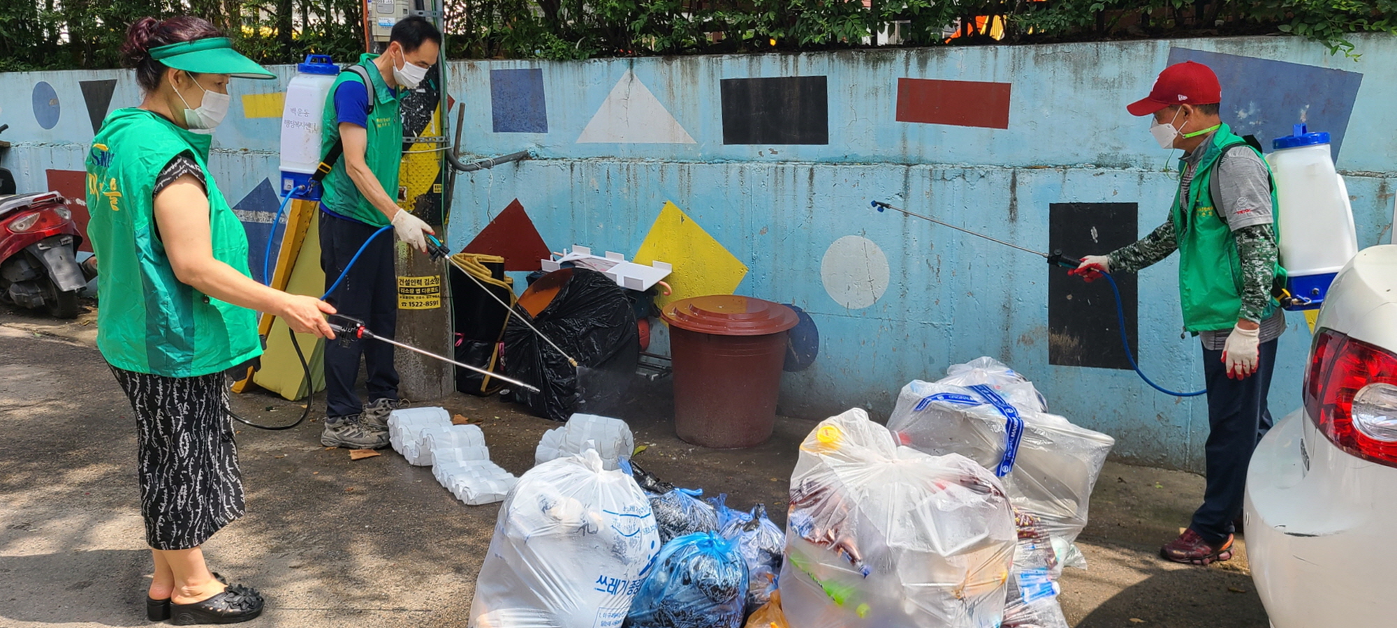 안산시 백운동 새마을회, 하절기 취약지역 방역활동