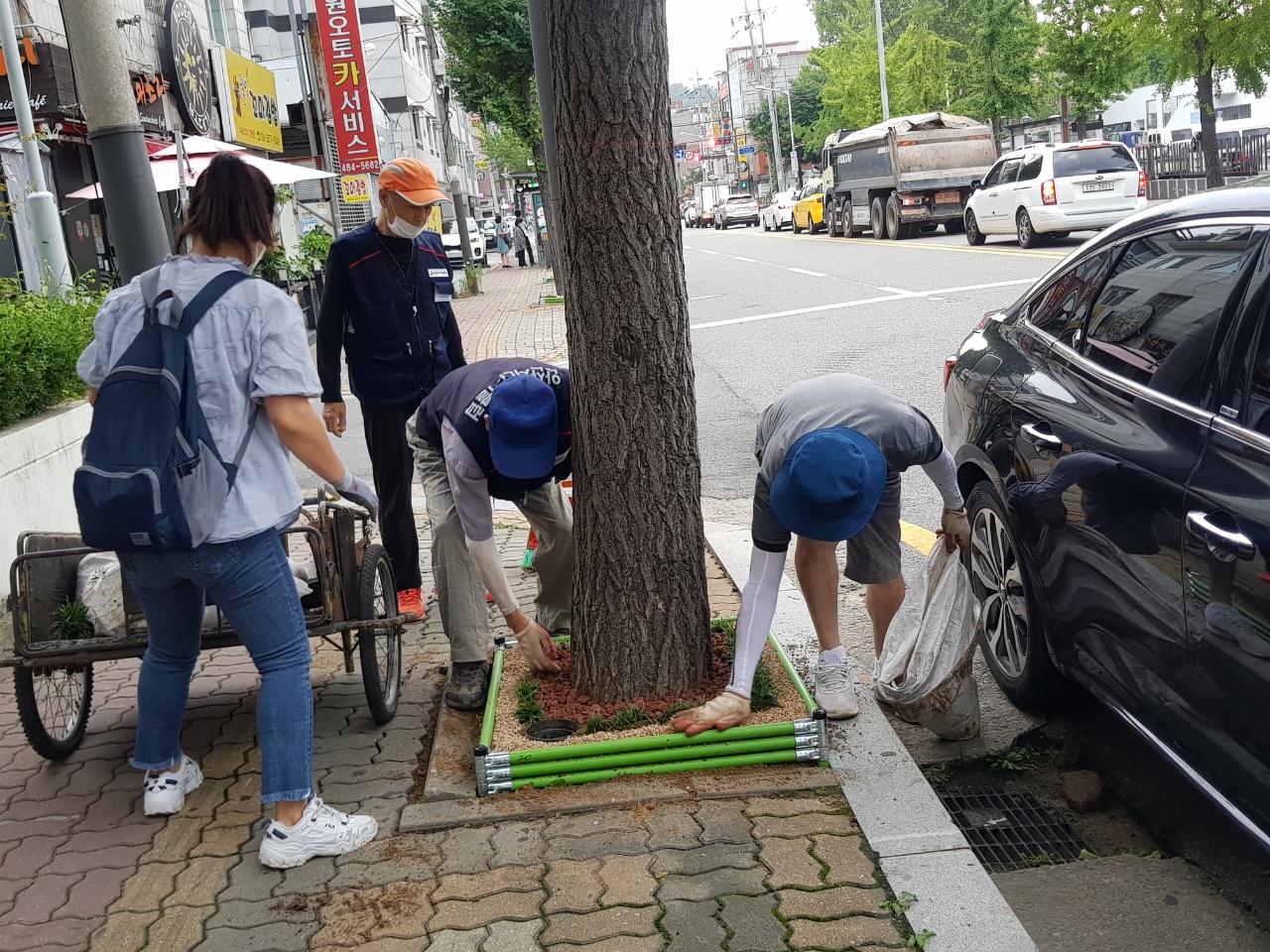 안산시 월피동 주민자치위원회, 시낭공원 일대 가로수 화단 조성