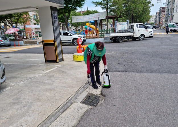 안산시 고잔동 새마을회, 모기유충 자율방역 시행