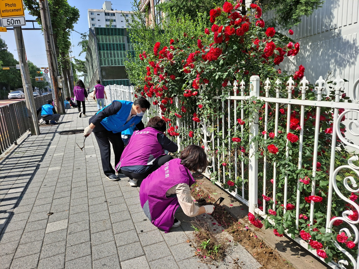 안산시 본오3동 유관 단체, 상록수역 인근 제초작업 시행