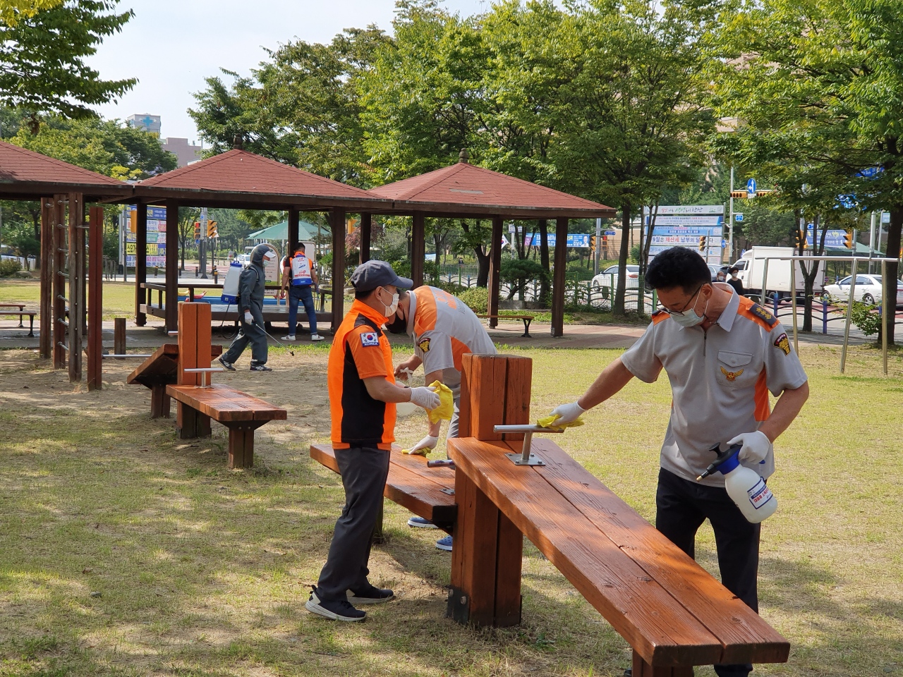 안산소방서 의용소방대, 초지동 지역 코로나19 방역 철저
