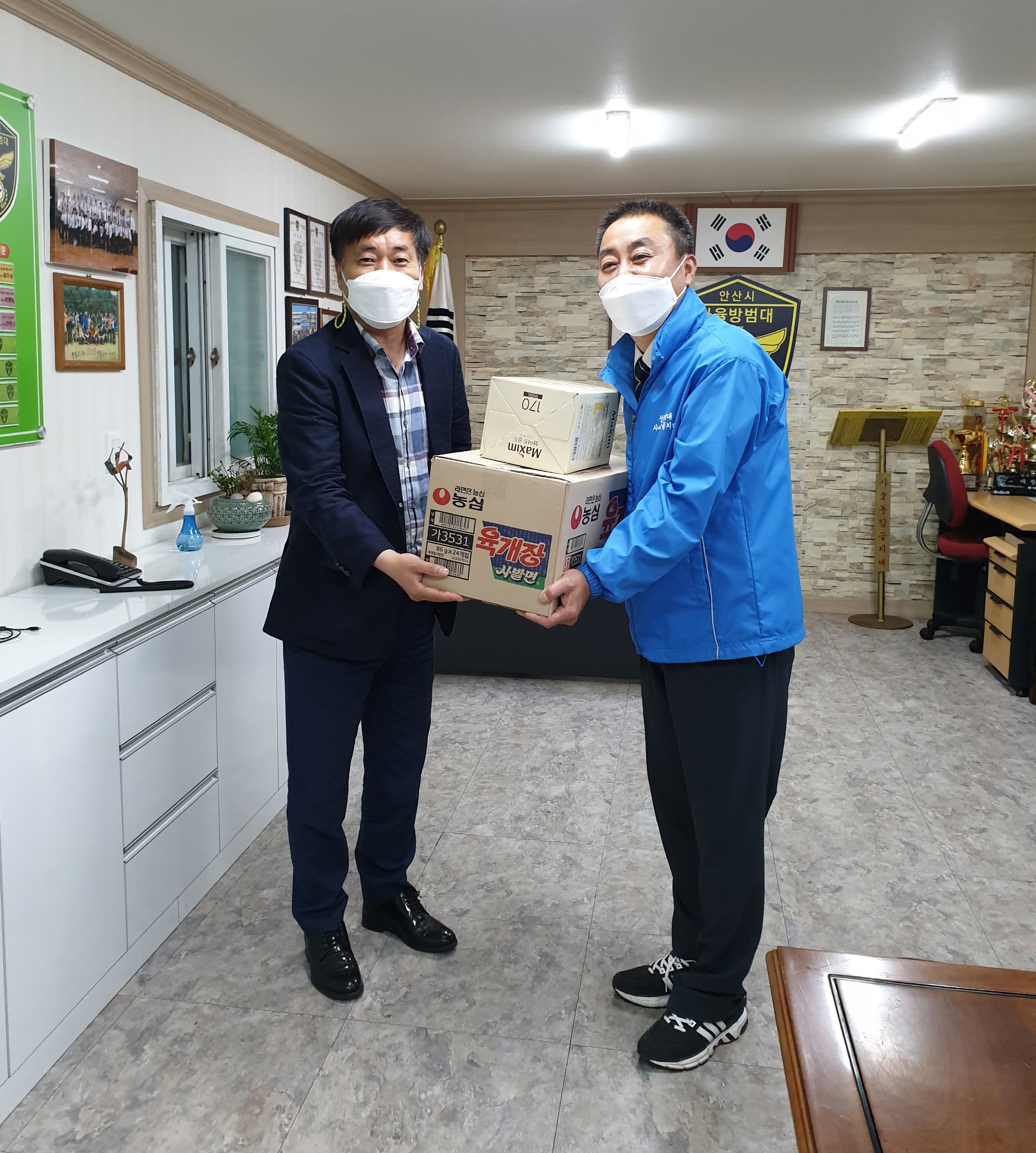 안산시 월피동, 관내 개방 경로당에 마스크 전달