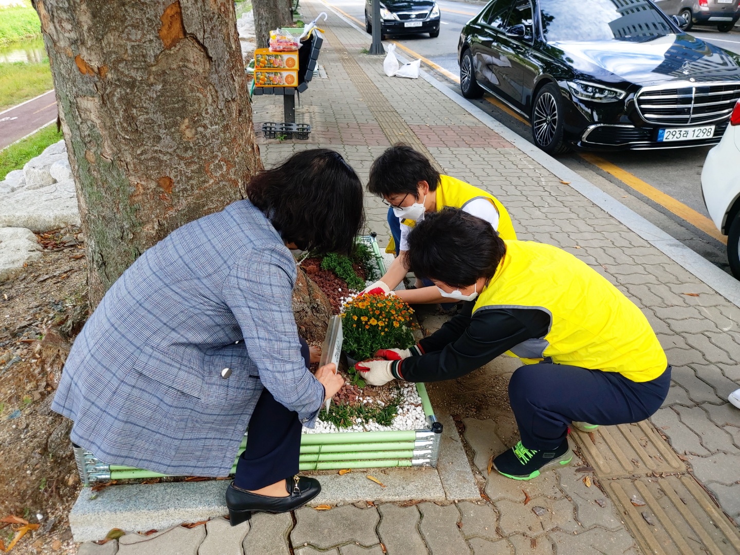 안산시 월피동 주민자치위원회·세월호 가족, 안산천 가로수정원 기억화단 재단장
