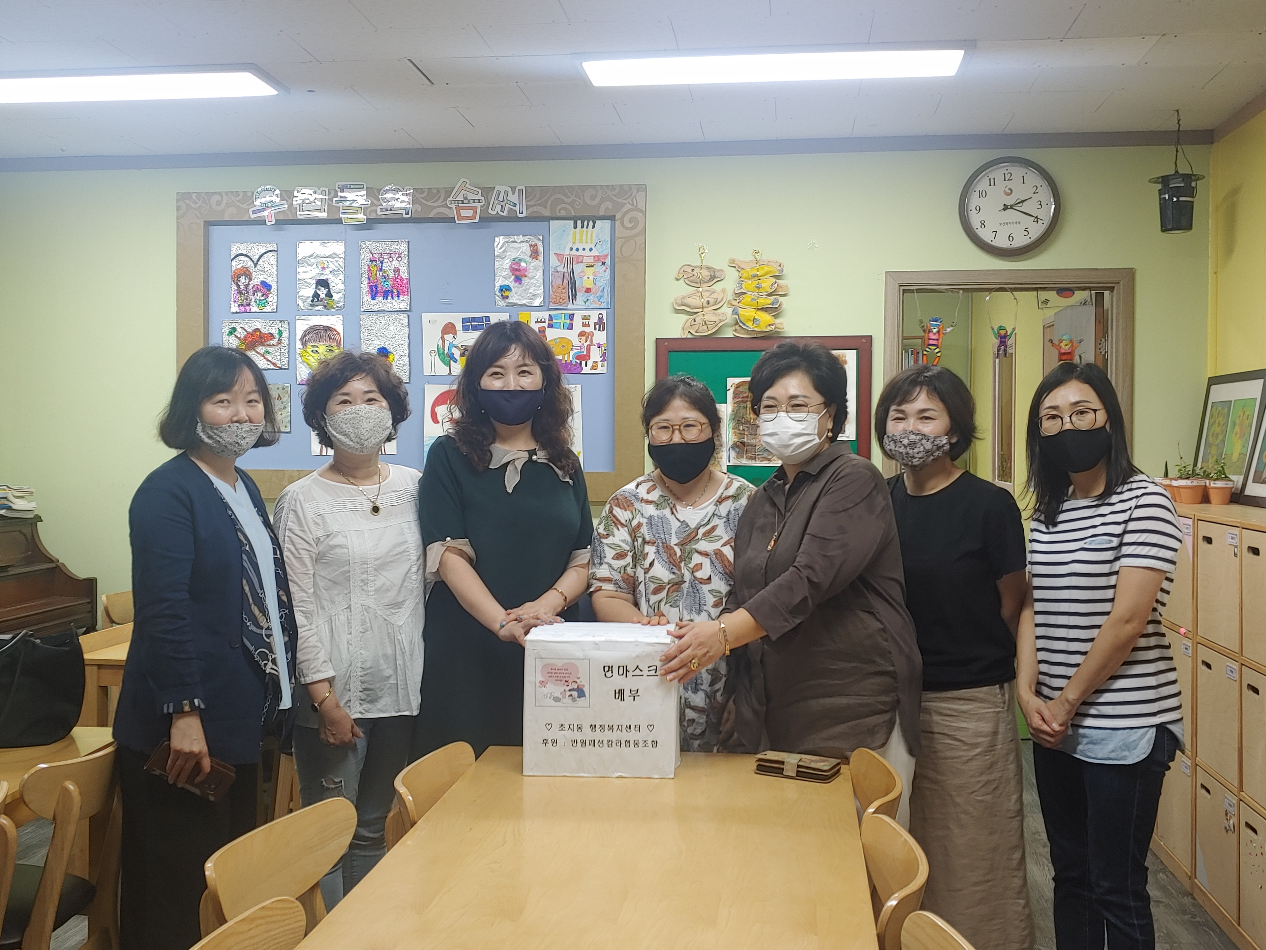 초지동, 통장협의회와 함께 면마스크 제작 및 배부