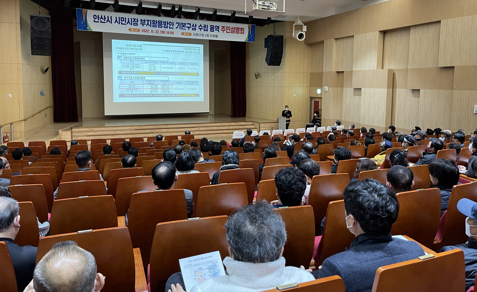 안산시, 시민시장 부지활용방안 기본구상 용역 설명회 개최