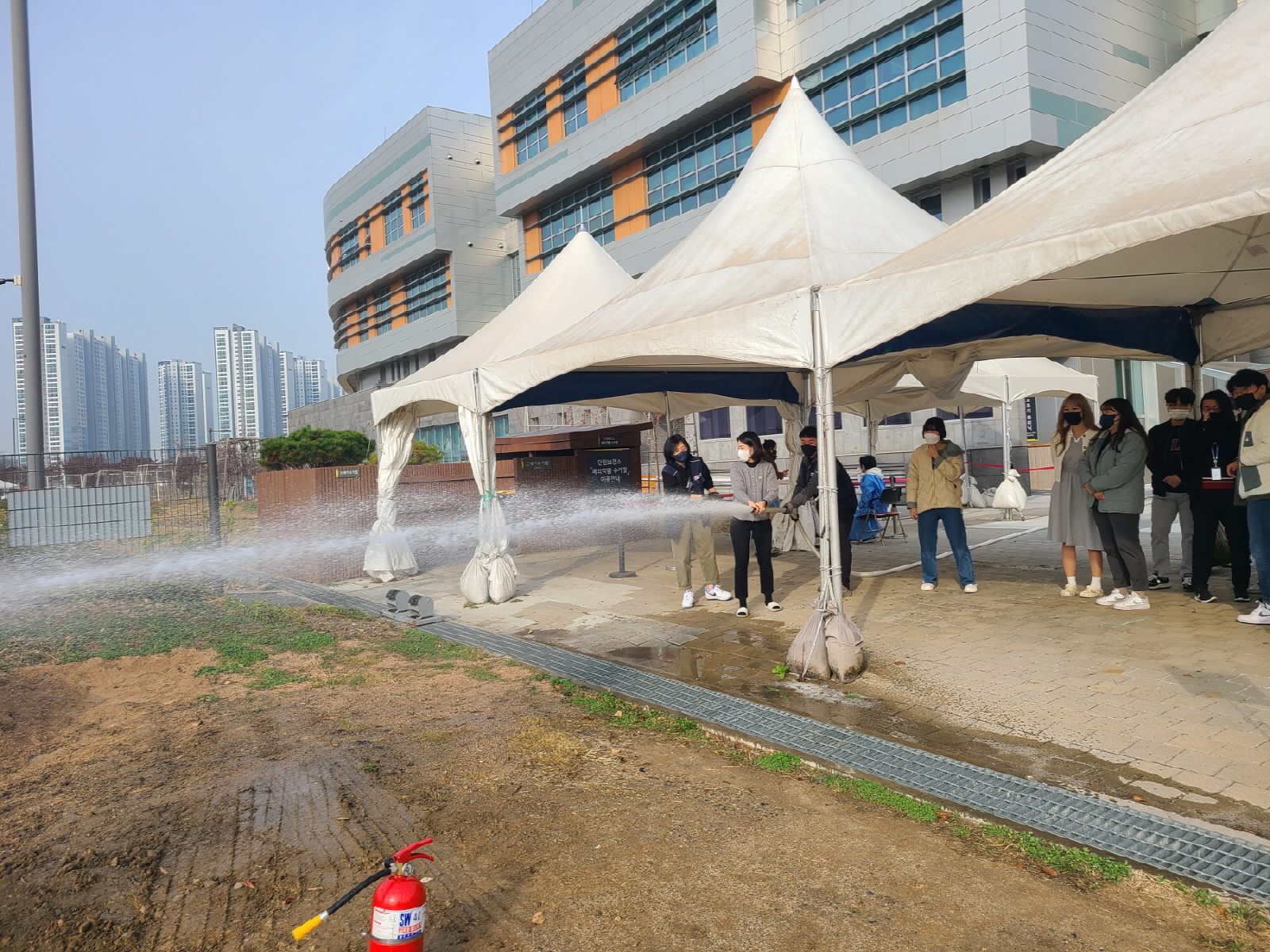 안산시 단원구·단원보건소, 화재상황 대비 합동소방훈련 실시