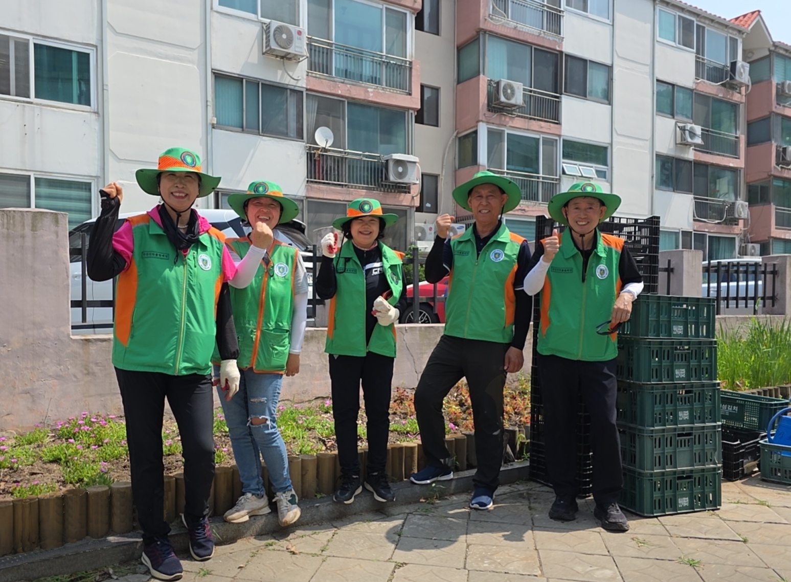 안산시 성포동 직능단체, 여름꽃 600본 식재