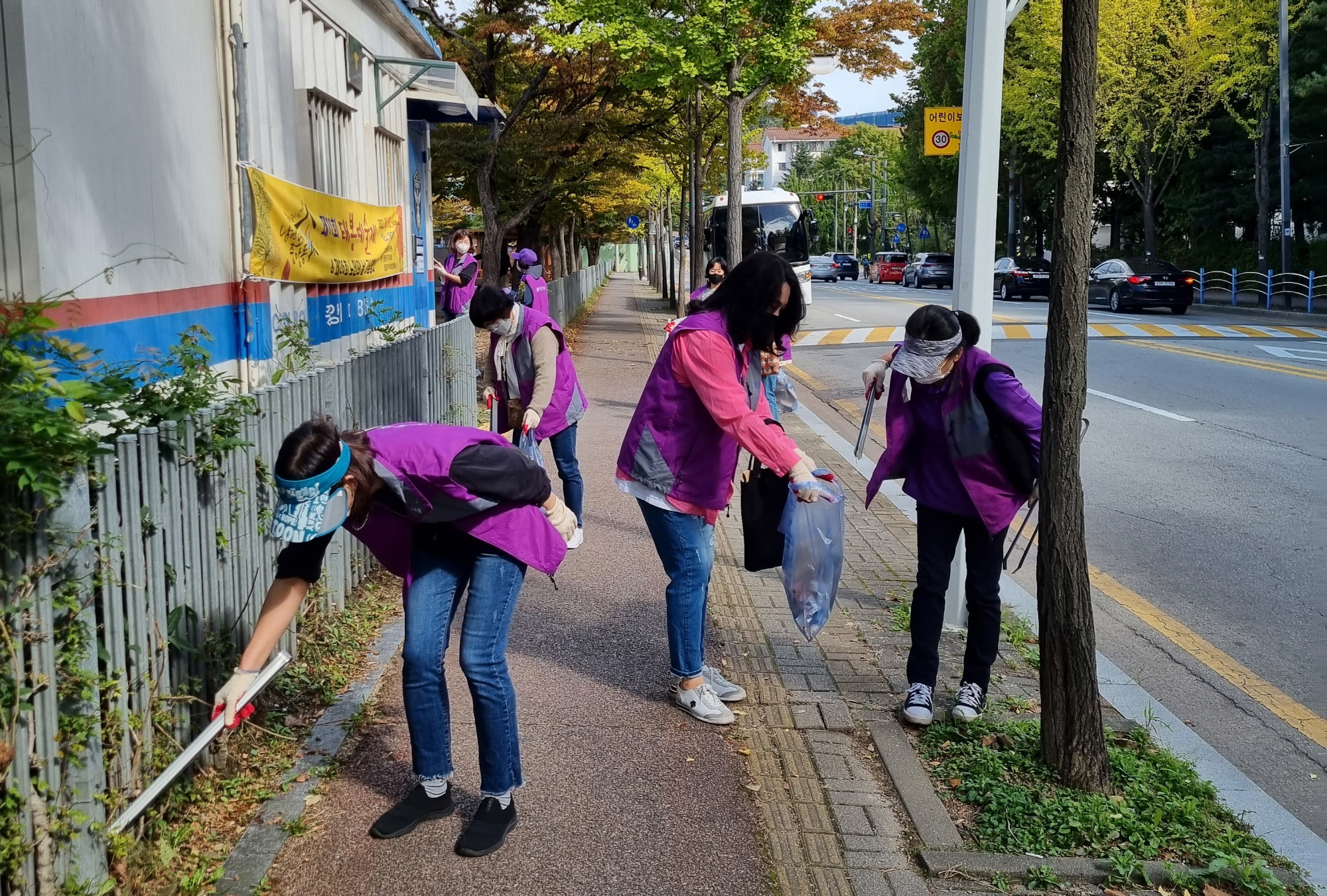 안산시 중앙동 통장협의회, 당곡로 일대 환경정화활동