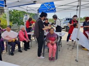 한국미용장협회 경기지회, 안산시 대부동에 미용봉사