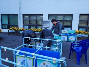 안산시 월피동 주민자치회, 쓰레기 분리수거 프레임 설치