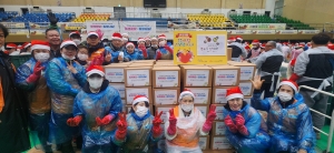 안산뜰봉사단, 안산시 본오1동에 사랑의 김장김치 나눔