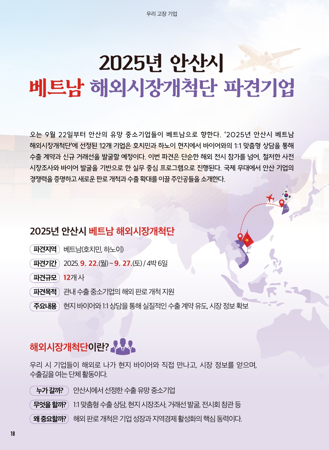 2025년 안산시 베트남 해외시장개척단 파견기업